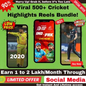 Viral 500+ Cricket Highlights Reels Bundle